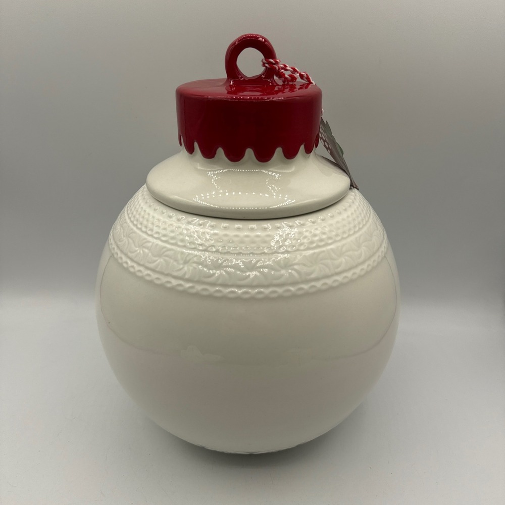 10 Strawberry Street Christmas Cookie Jar Barn Merry & Bright Ornament Farmhouse - Picture 6 of 16